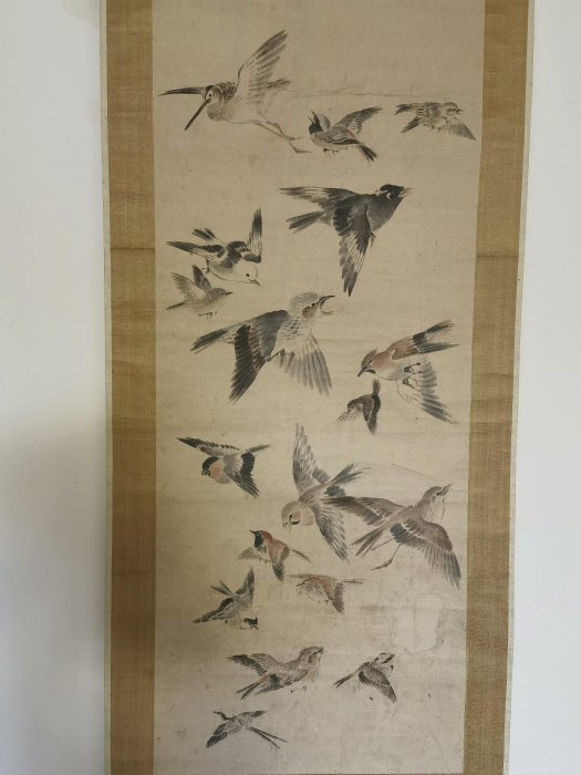 美術品・アンティーク・コレクション 景文 鳥掛軸