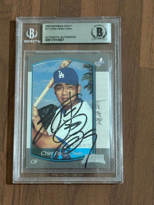 【畢拉卡舖】場邊簽 陳金鋒 2000 Bowman RC Auto BGS Authentic 鑑定場邊球迷簽名卡 (DR)