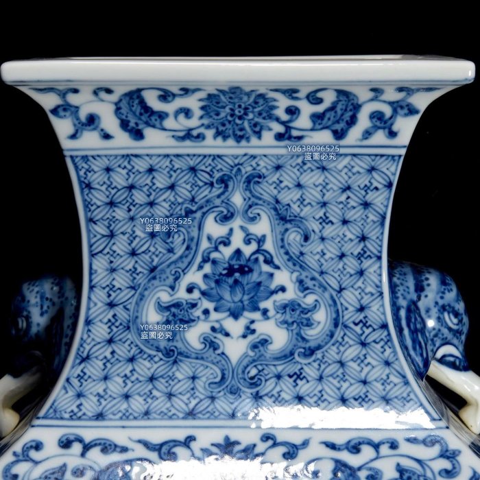 清乾隆青花凤凰牡丹纹箱器47×24×17，44001297 青花琺瑯彩五彩二手【古