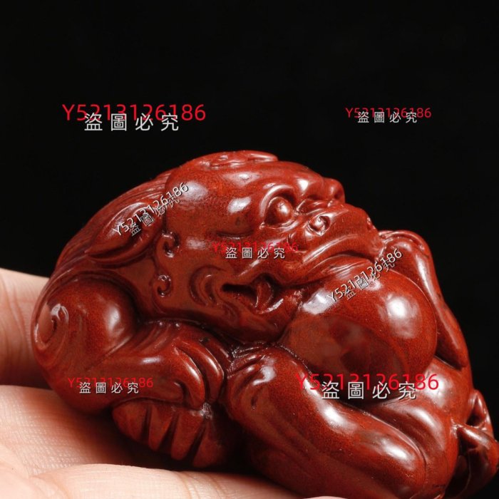 老性壽山掘性水洞高山朱砂題材：瑞獸貔貅尺寸63-49-39mm 高品質掘性水