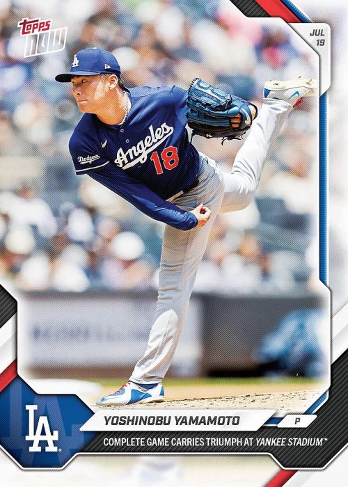 《預購》山本由伸漂亮先發9局完投勝經典時刻紀念卡 2026 Topps Now
