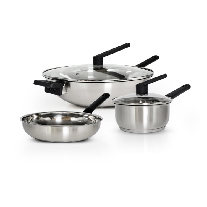 瑞士百年 MONCROSS 頂級316不鏽鋼鍋具組 奶鍋 炒鍋 平底鍋