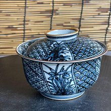 日本回流平安瑞泉造青花開窗四君子紋蓋碗，京都燒藝術珍品嚴選推薦京焼