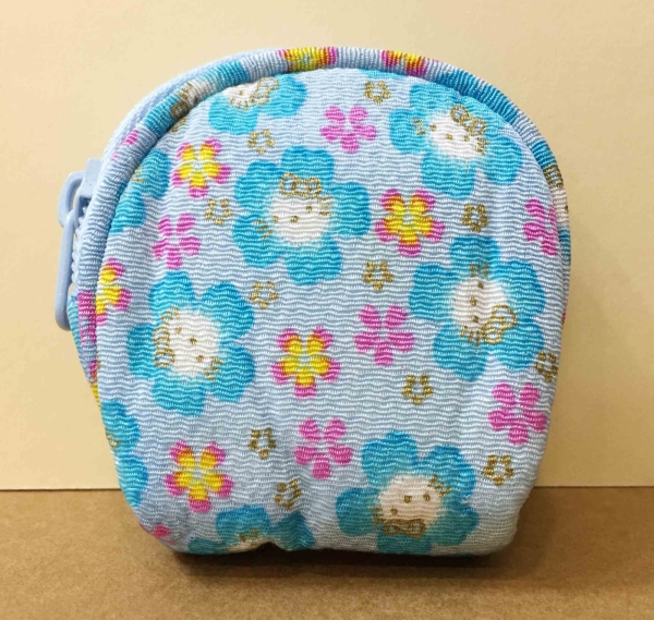【震撼精品百貨】Hello Kitty 凱蒂貓-零錢包-KITTY和風系列-藍色
