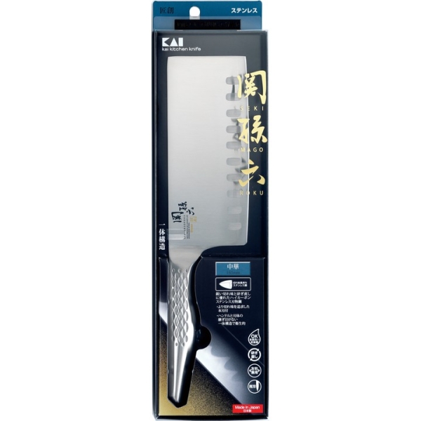 日本製 KAI 貝印 關孫六匠創 中華菜刀 16.5cm 一體成型 左右兼用【南風百貨】