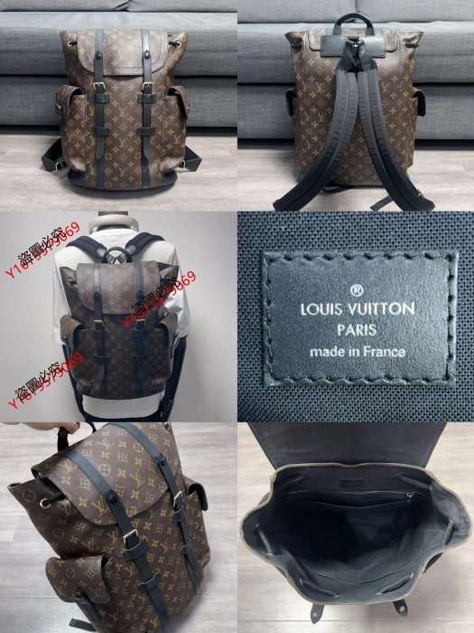 95新LV路易威登Christopher雙肩包男士0718棕老花 LouisVuitton 經典款 一直被模仿從未被超越