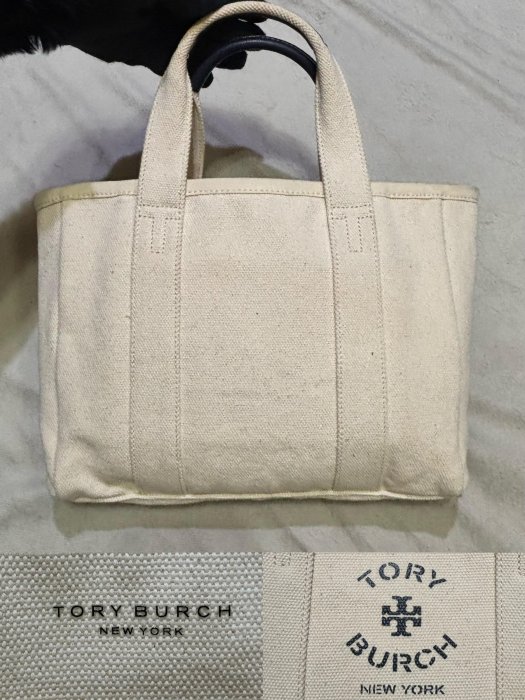 一元起標~ 近新 正品TORY BURCH 托里 伯奇 帆布手提包 環保♻️小手袋 小方包 托特包 TB文青流浪包 隨行包 精品包 | Yahoo拍賣