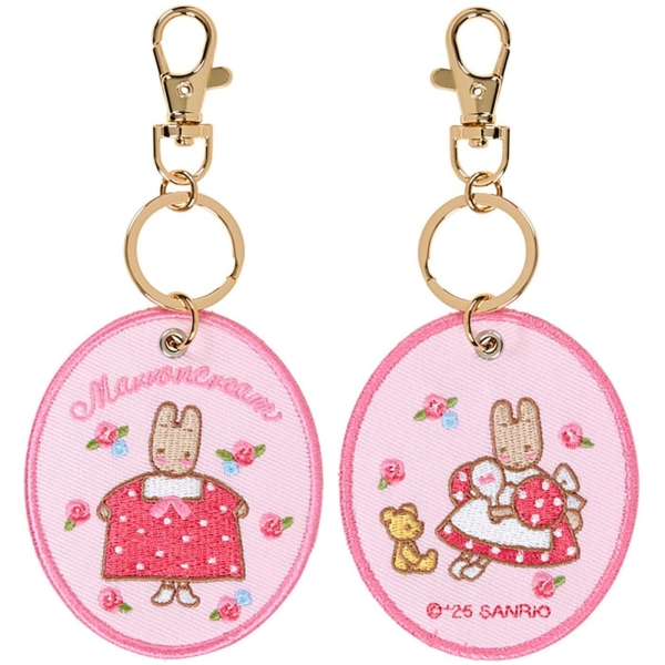 asdfkitty*茉莉兔 刺繡吊牌鑰匙圈 掛飾 吊飾-日本正版