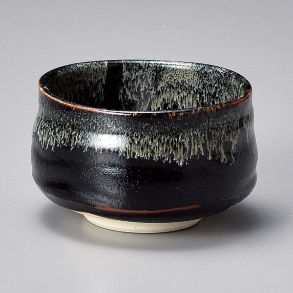 美術品・アンティーク・コレクション 極美 窯変天目 抹茶碗 漆黒藍彩