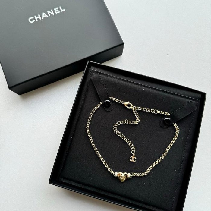 🇮🇹25800 香奈兒 Chanel 24P 金屬愛心頸鍊 項鍊 毛衣鏈