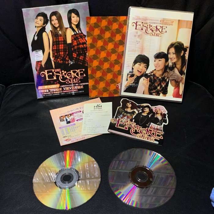 【一手收藏】S.H.E－安可ENCORE，CD+DVD，華研2004發行，保存良好。收錄：候鳥，金鐘罩鐵布衫，鬥牛士之歌 | Yahoo拍賣