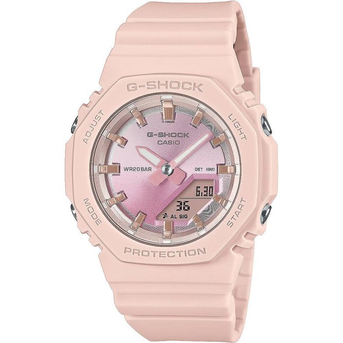 CASIO 卡西歐 G-SHOCK 粉紅漸層 八角 手錶 女錶 GMA-P2100SG-4A