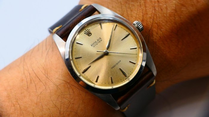 【美好時光】1964年份!近拋整ROLEX勞力士罕見型號6424大手捲極優美品6694 6426等參考