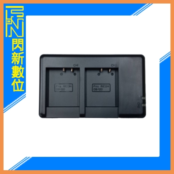 ROWA 樂華 USB LED 液晶雙座充 適 RICOH GRIV GR4 DB-120 (DB120,公司貨)雙槽 TYPE C