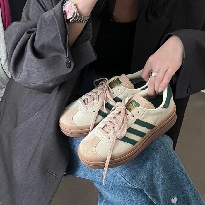 adidas gazelle silver green womens adidas Women's Originals Gazelle Bold Shoes