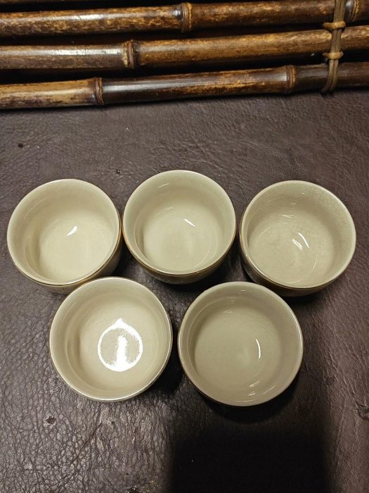 九谷燒五件茶杯嚴選手繪繡球花紋新舊如初老器新作鎮宅佳品經典款識九谷