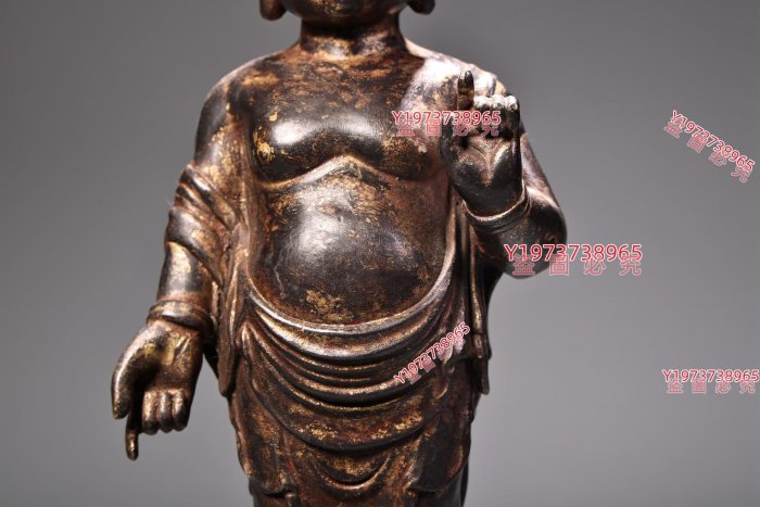 純銅全銅泥金釋迦牟尼佛太子佛像一尊工藝精湛造像精美純銅擺件老銅器
