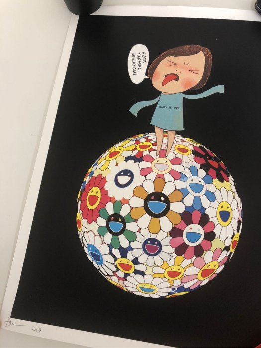 Death NYC 奈良美智Nara 太陽花版畫大張DeathNYC | Yahoo拍賣