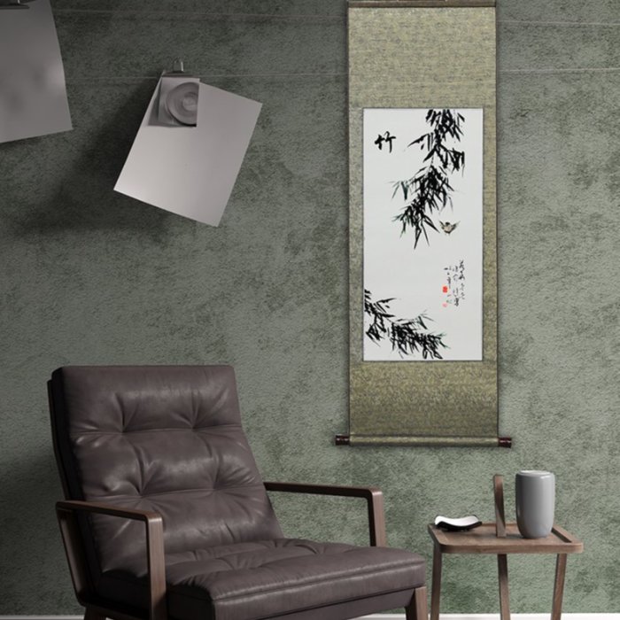 【真作】掛軸　四字書　逸品　合箱入　O27 真作】掛軸 四字書 逸品 合箱入 O27 STANDARD BOOKSTORE