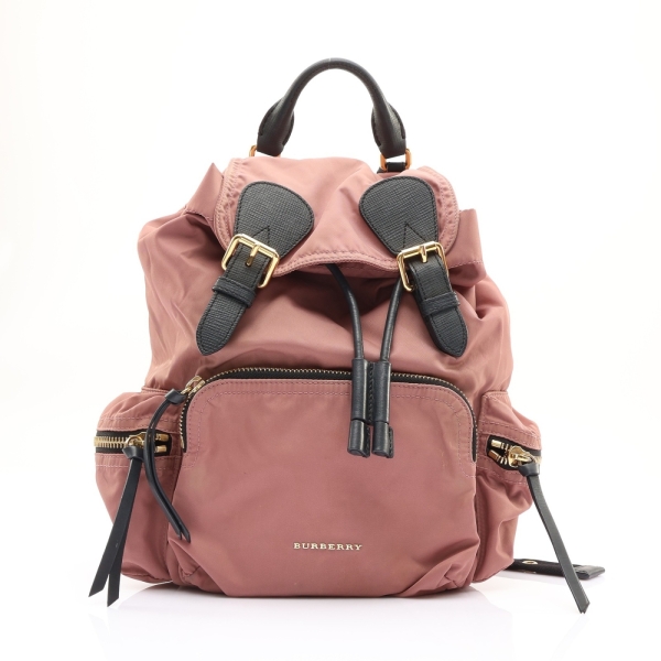 BURBERRY 巴寶莉 Rucksack 後背包 粉藕色 尼龍帆布 4020959 【二手名牌BRAND OFF】