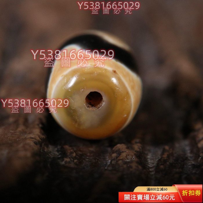 超激レア珍品‼︎ 古代丸型　虎牙四眼天珠 藏傳精品高級仿純虎牙天珠， 尺寸：18.5*12.8mm 珠型精致，質地細