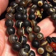 1 原創精品一眼藥師《天眼石瑪瑙》8mm 108佛珠、項鍊～色澤純正，黑白