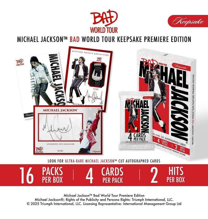 Michael Jackson BAD World Tour Premiere Edition Hobby 世界巡迴演唱會