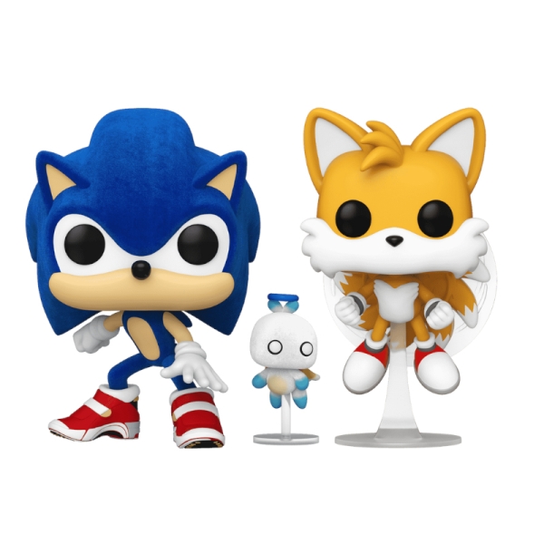 *【FUNKO】POP Games 音速小子公仔(植絨款)-音速小子與HChao/飛行塔爾斯(隱藏版)