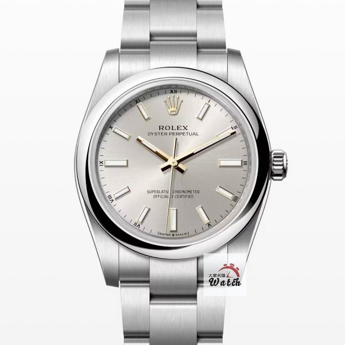 【大眾名錶】ROLEX 勞力士124200 OP蠔式恆動 2024/11 銀色面盤 螢光時標 錶徑34 大眾名錶G418