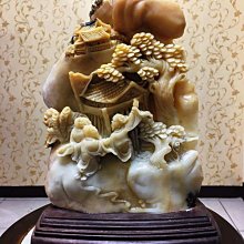 藏出 古董品 天然の奇石 原石 寿山石 芙蓉石 松下會友 細密彫刻 賞物 擺件 サイズ 25×33×8cm 重さ5700g  寿山石或成收藏市场新宠 入手正当时--艺术收藏--人民网