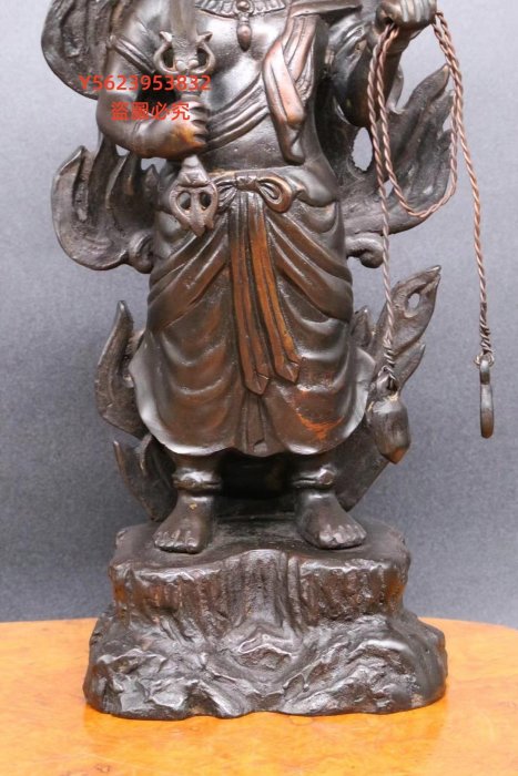 金工師旭峰作《鑄銅造不動明王立像》 日本回流古董銅佛像金工師