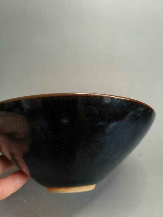 宋時代 黑釉 木葉紋 茶碗・古陶磁器 ・珍品旧蔵・古賞物・時代物