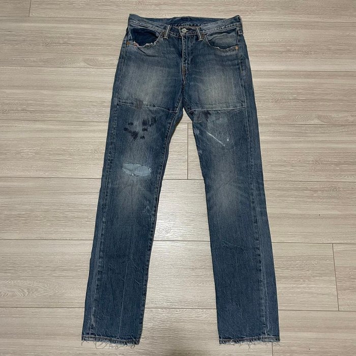 Levi's levis 04511-1665 511 W31 L34 淺藍低腰窄版破壞牛仔褲 511 522 508