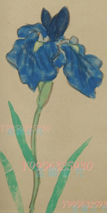 模写石井柏亭の（1882～1958)肉筆色紙絵（描かれてます)作品年月