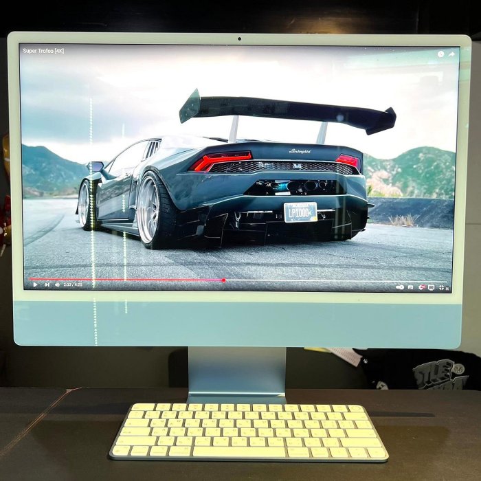 【高雄青蘋果3C】Apple iMac 24吋 4.5k Retina M1 8CPU 8GPU 8GB 256G SSD 藍色 2021年#96022