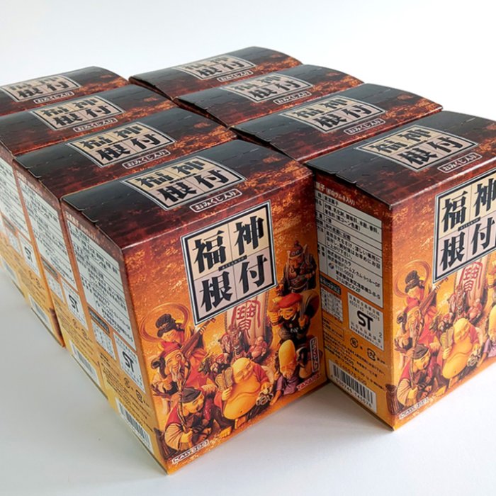 時代提物 彩色七福神根付 天然素材 在銘【桃仙人・寿老人】高約3.9cm重38g KAIYODO 海洋堂TAKARA【福神根付、七福神、寶船、惠比壽、福祿壽、壽