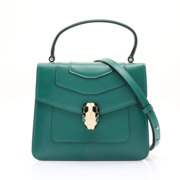 BVLGARI 寶格麗 Serpenti Forever 兩用包 綠色 牛皮 【二手名牌BRAND OFF】