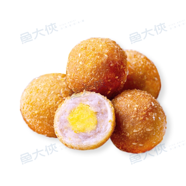 蛋黃麻糬芋丸(15粒/500g/盒)#蛋素-1H1A【魚大俠】FF215
