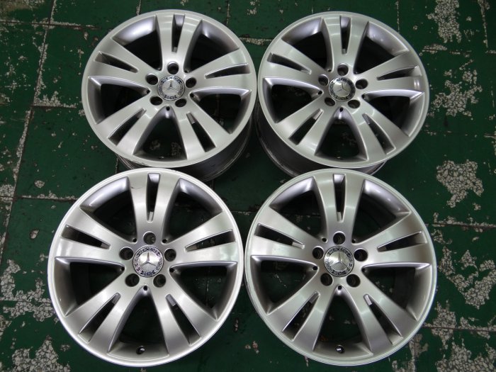 {順加輪胎}賓士中古圈 17吋5孔112 五幅兩肋 W204 C250 C200 C300 W212 E200 S203