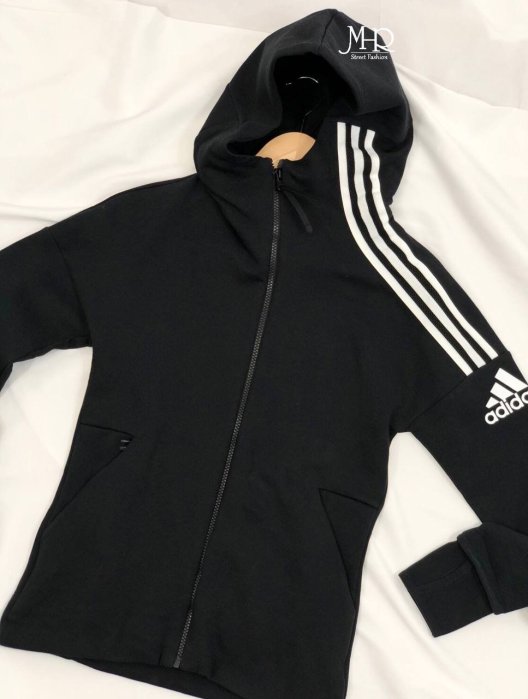 [MR.CH]ADIDAS 愛迪達 運動外套 女 連帽 ZNE 黑 FL1959