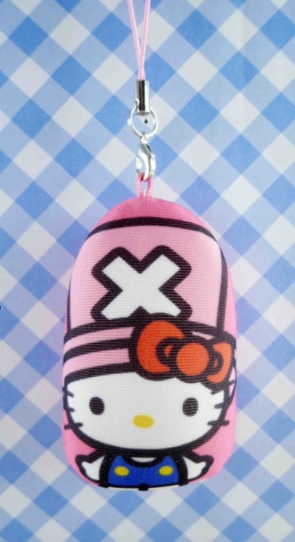 【震撼精品百貨】ONE PIECE&HELLO KITTY 聯名海賊王喬巴&凱蒂貓系列~鎖圈-粉沙包(KITTY)