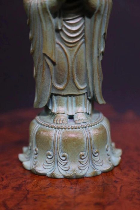 嚴選昭和時代青銅製童子地藏王菩薩古董銅像，日本東密佛教藝術珍品國際