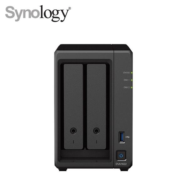 Synology 群暉 DVA1622 2Bay 深度智慧影像監控系統