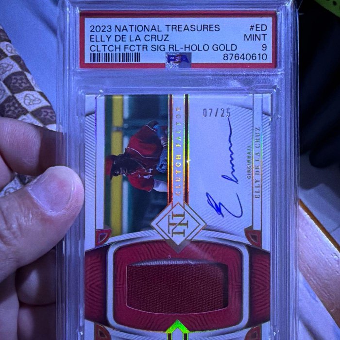 2023 National Treasures Elly De La Cruz RPA Auto 限量25張簽名PSA 9級分
