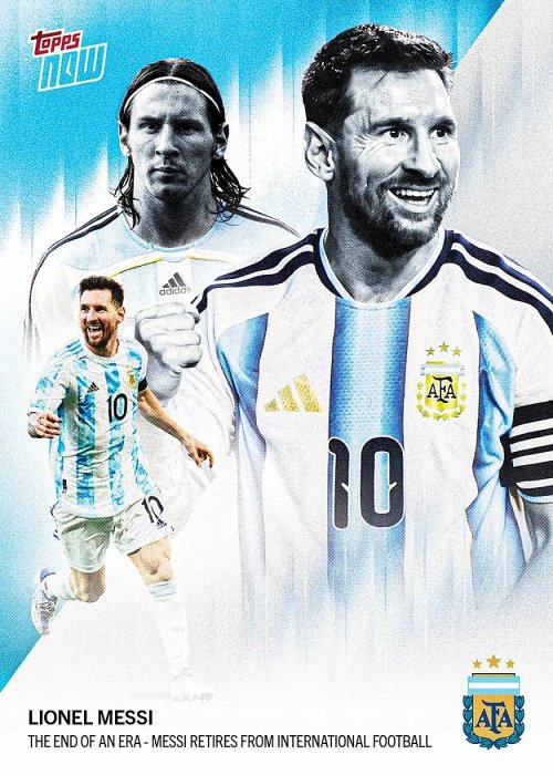 《預購》梅西Leonel Messi漂亮告別國際賽事阿根廷國家隊經典時刻紀念卡 2026 Argentina Topps Now