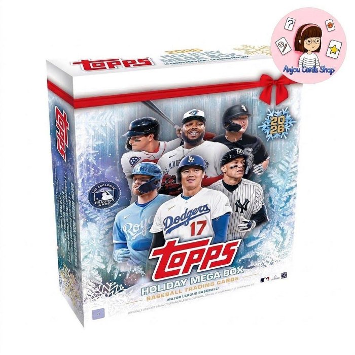 ★預購★ 2026 Topps Holiday Baseball Mega Box （保一張可能是簽名或物品或金屬卡） 送禮自拆兩相宜 抽大谷、村上、法官聖誕版