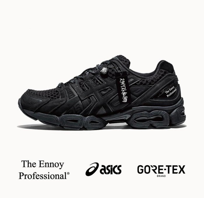 ENNOY × Asics Gel-Nimbus 9 Gore-Tex 全黑限量聯名款1201A901