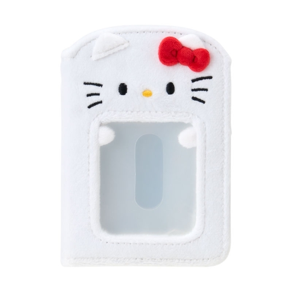 asdfkitty*KITTY 造型絨毛 卡片收藏夾 名片簿 相簿 拍立得相片收納冊-日本正版商品