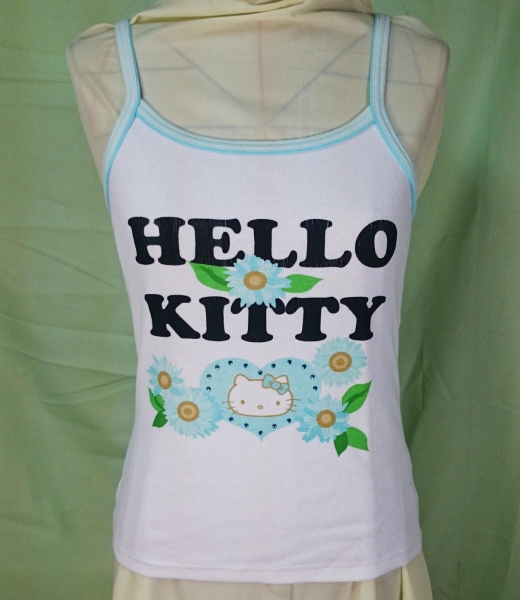 【震撼精品百貨】Hello Kitty 凱蒂貓~細肩花粉 背心 藍