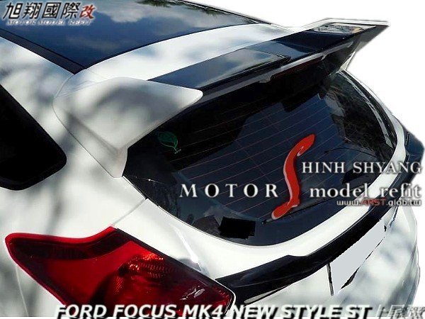FORD FOCUS MK3 NEW STYLE SF上尾翼空力套件13-16 （烤漆雙色配)